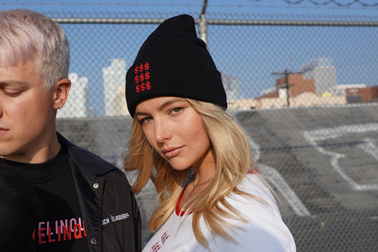 Bad Time Beanie - Black/red